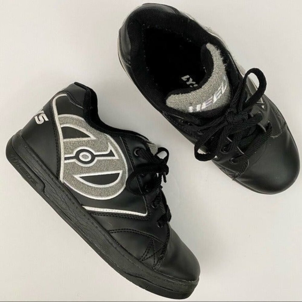 Heelys Black and Gray Skate Skater Shoes Wheel Wheelie Sneakers Big Boy 7